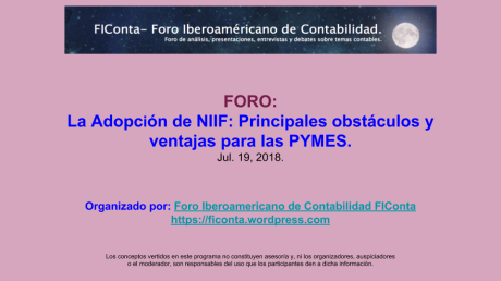 Foro Iberoamericano de Contab-FIConta-ForoNIIF